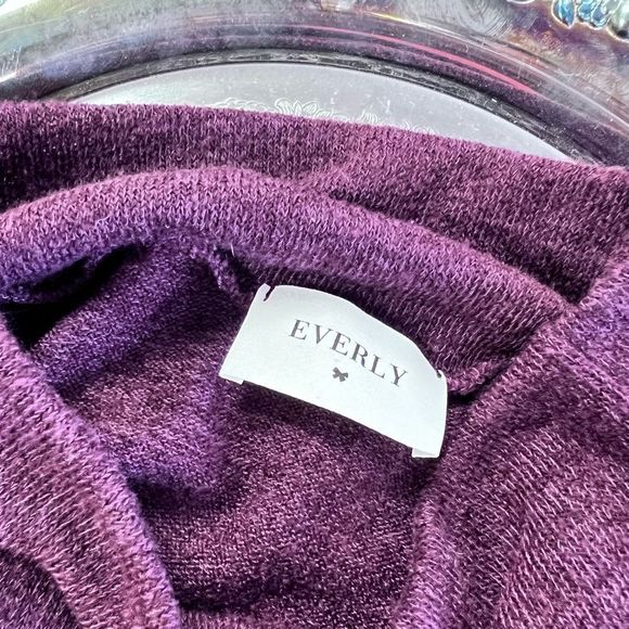 Everly Ruffle Sleeve Mock Turtle Neck Sweater Dress Maroon Medium  💗 - Picture 7 of 8